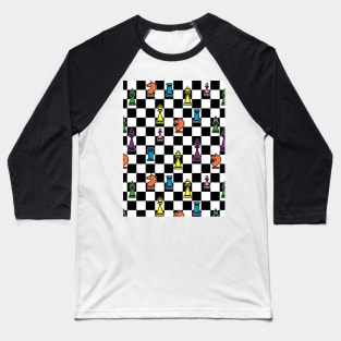 Colorful Chess Baseball T-Shirt